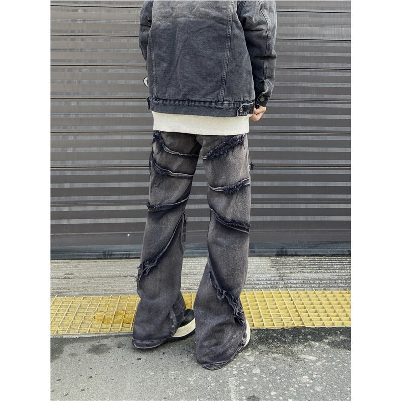 American High-Street RO-Style Heavy-Duty Destroyed Jeans For Men