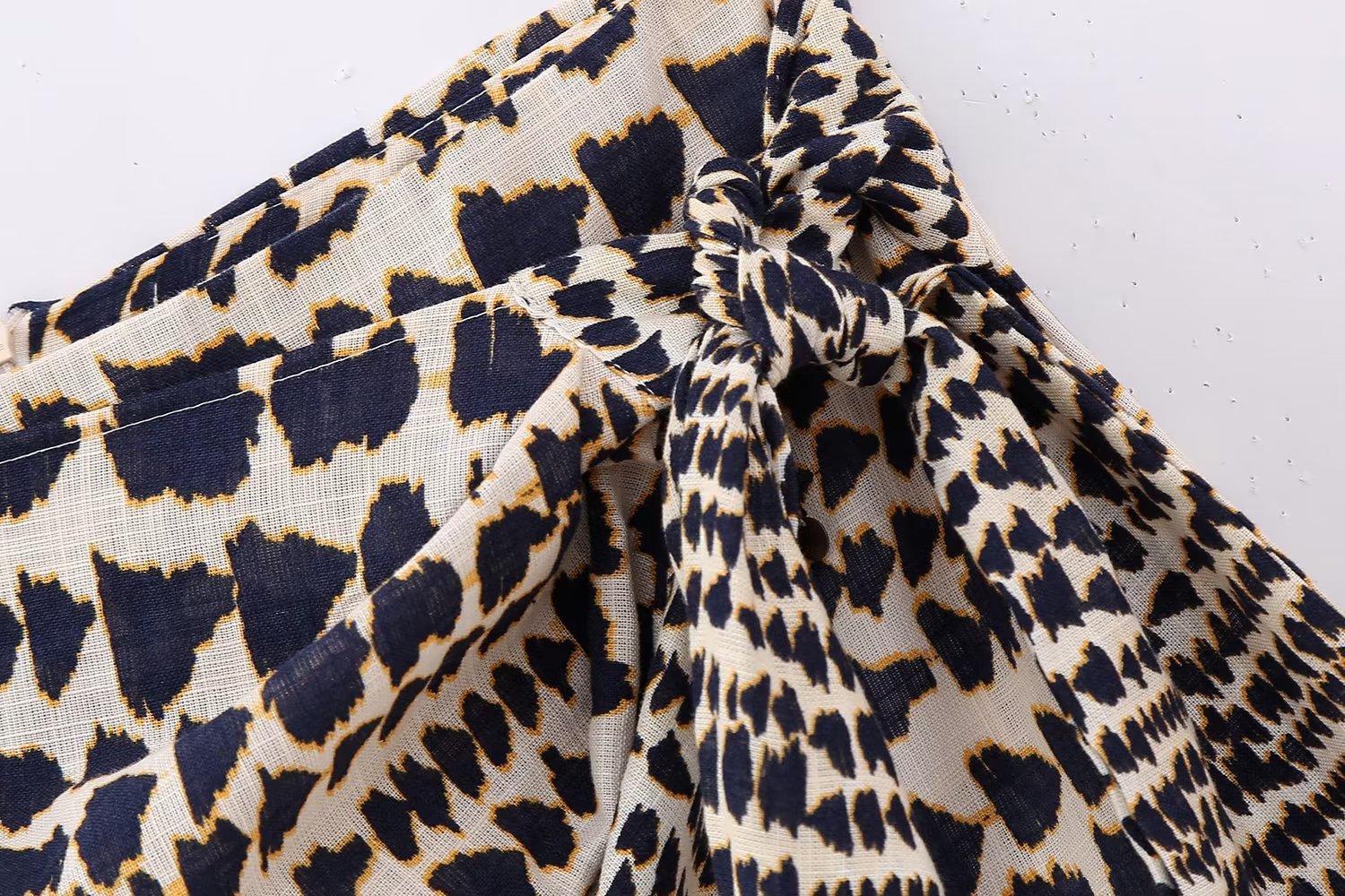 American-style Women's Double-breasted Printed Dress