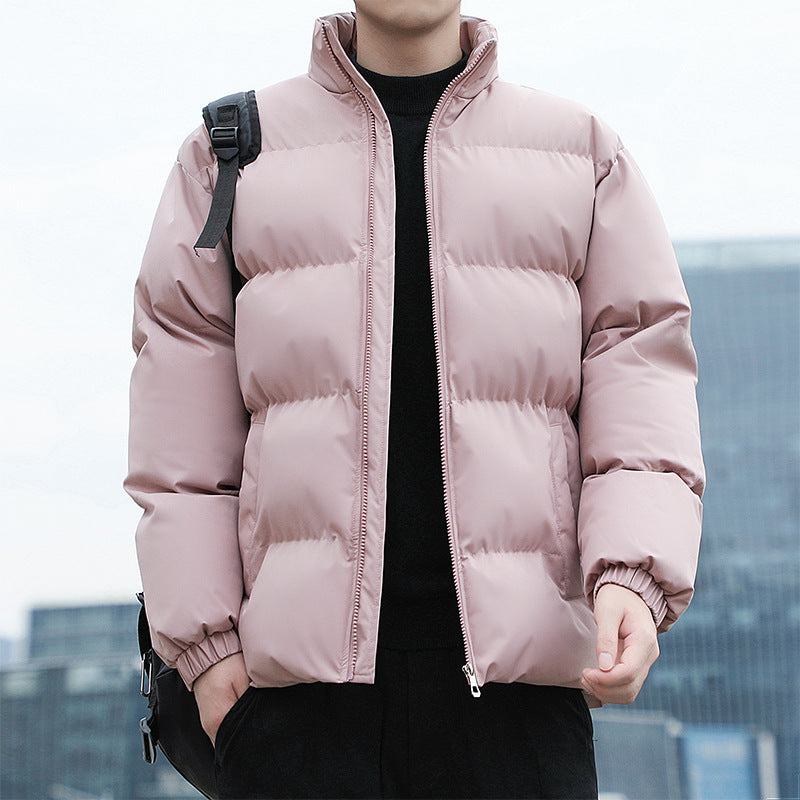 Men's Stand Collar Casual Padded Loose Warm Coat