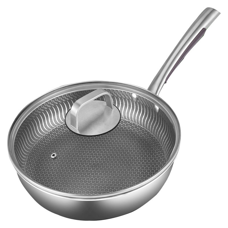 Cross-border 304 Stainless Steel Egg Fryer Stir-Fry Wok Pancake-Specific Non-Stick Pan