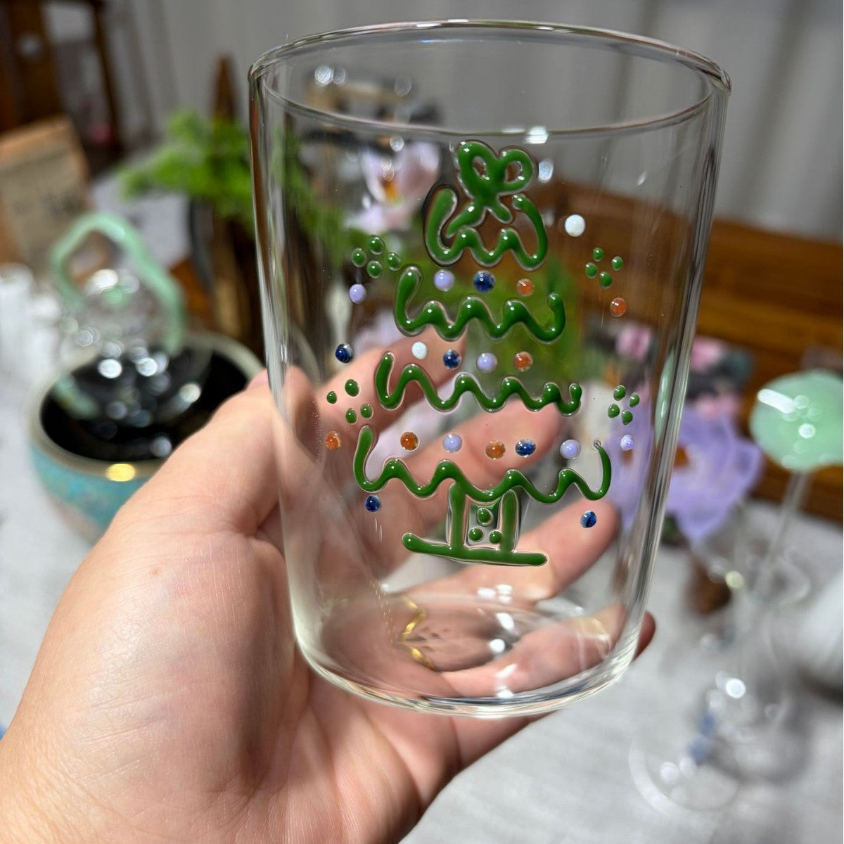 Relief 3D Home Breakfast High Borosilicate Glass Water Cup