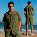 Solid Color Men's Sportswear Suit