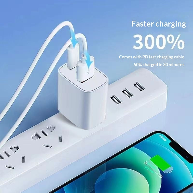 3C-certified Dual-port PD 20W Fast Charger