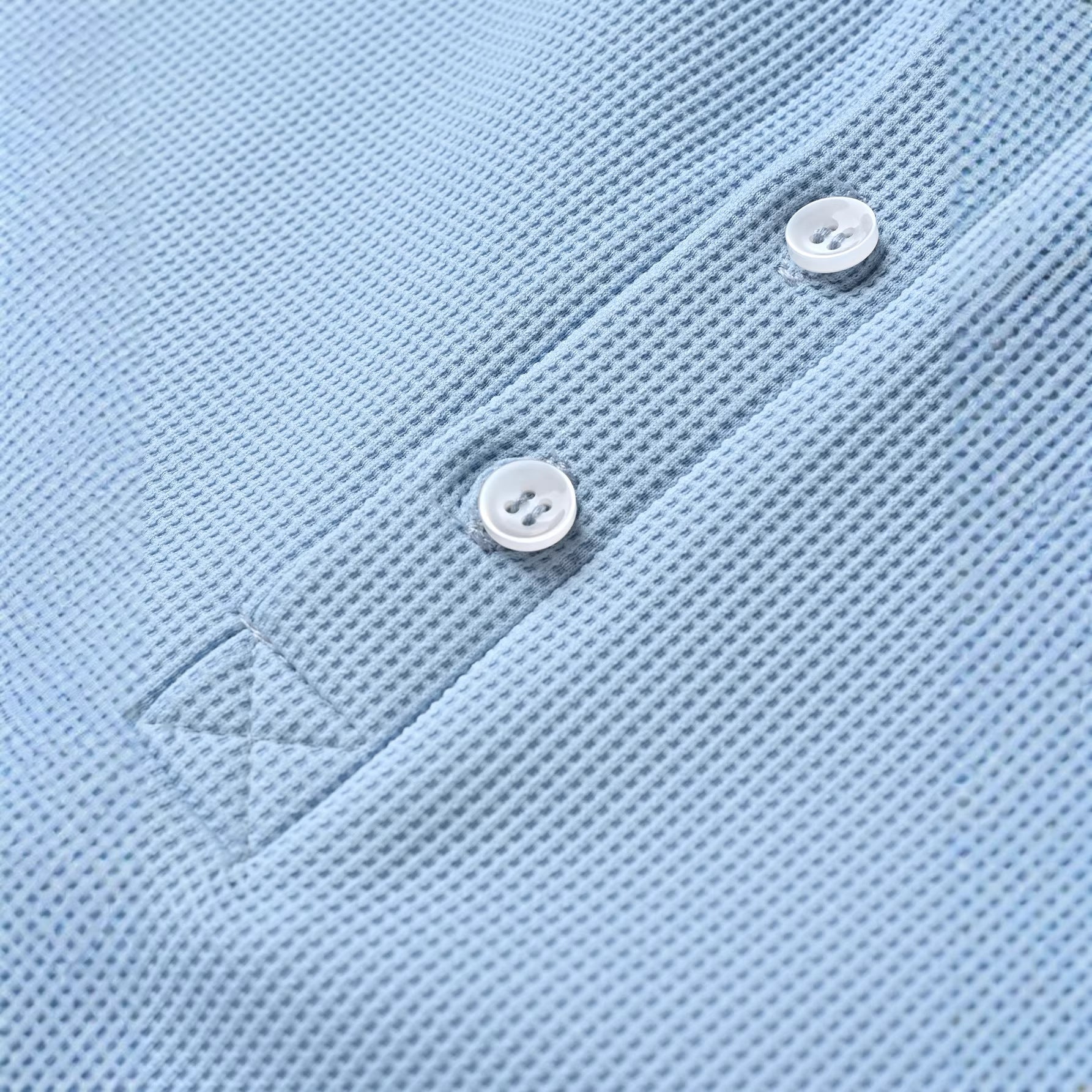 Men's Casual Loose-fitting Blue Polo Shirt Top