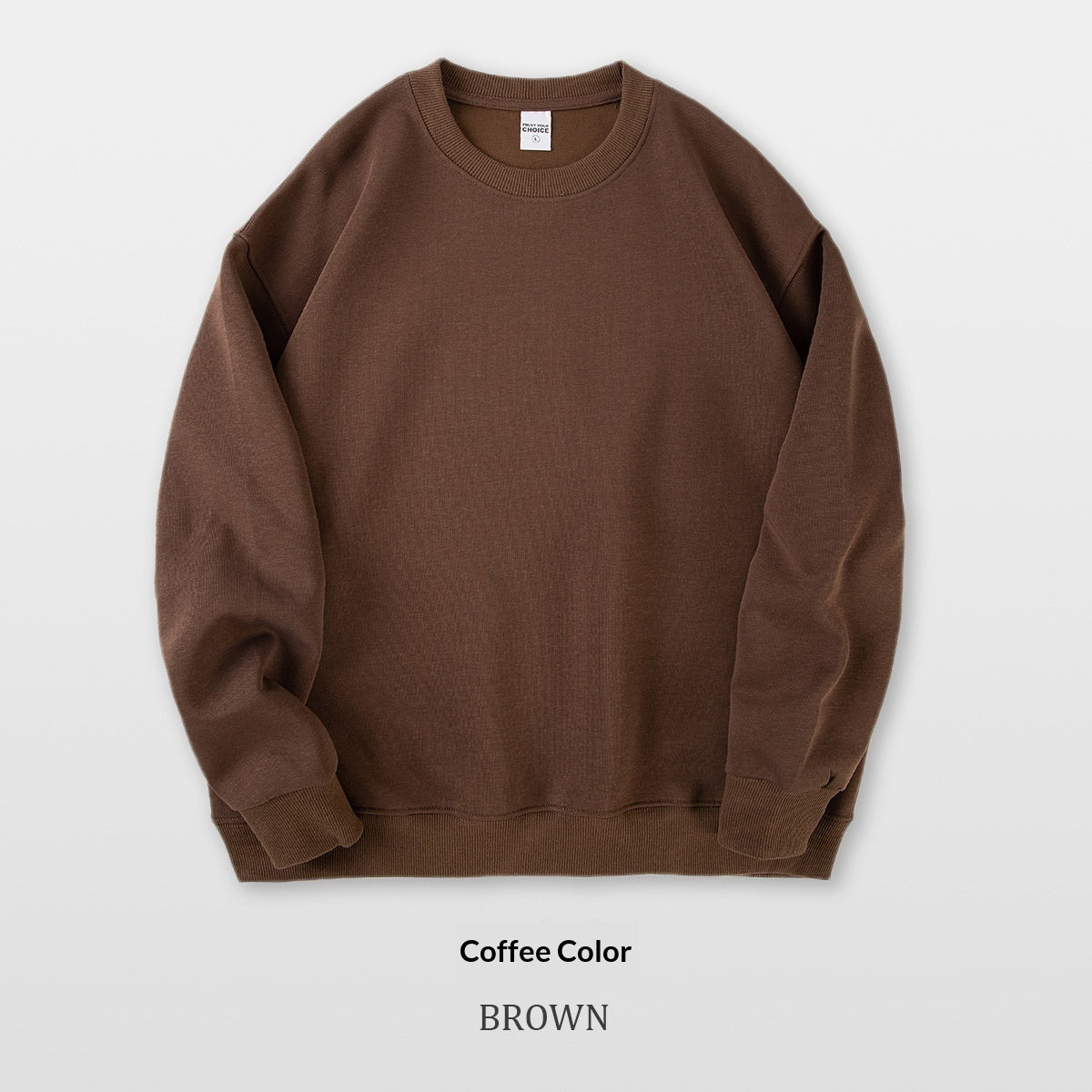 Men's Pure Cotton Composite Long-Sleeve Drop-Shoulder Hoodie