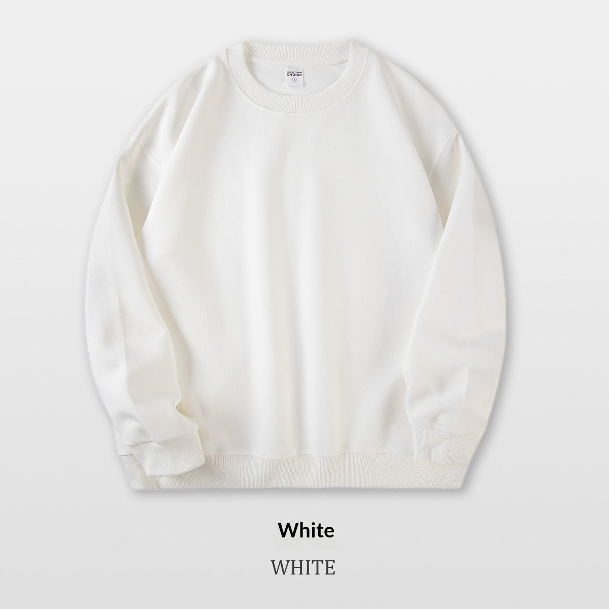 Men's Pure Cotton Composite Long-Sleeve Drop-Shoulder Hoodie