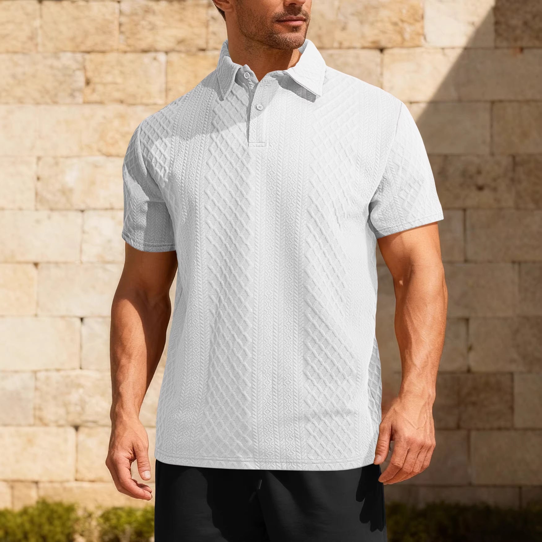 Men's Summer Thin Loose Breathable Casual Solid Color