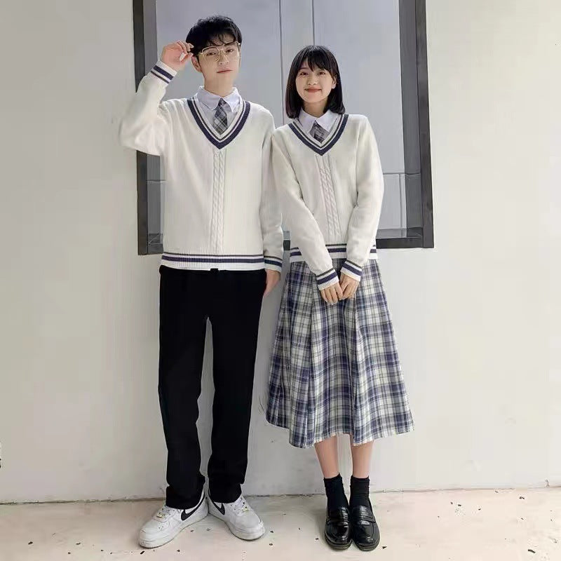 Sweater Pullover Long-sleeve Preppy-style Top Unisex