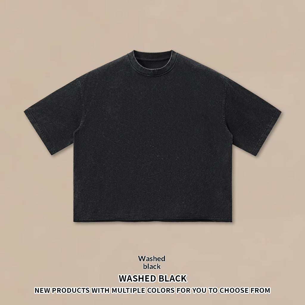 Men's Washed Frayed-Edge Short-Sleeve T-Shirt