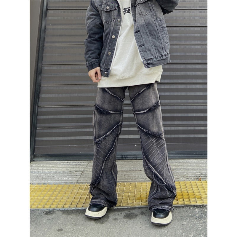 American High-Street RO-Style Heavy-Duty Destroyed Jeans For Men