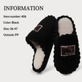 Household Non-Slip Warm Plush Floor Slippers