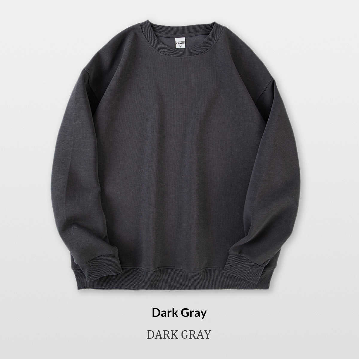 Men's Pure Cotton Composite Long-Sleeve Drop-Shoulder Hoodie