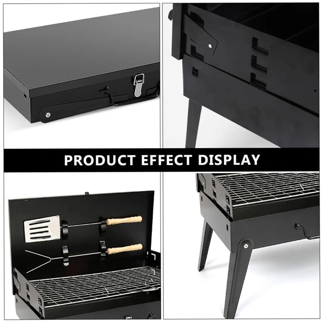 Portable Folding Charcoal BBQ Barbecue Camping Grill Travel Picnic Outdoor UK