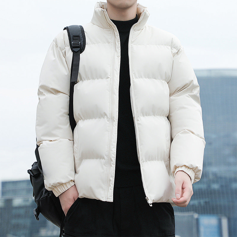 Men's Stand Collar Casual Padded Loose Warm Coat
