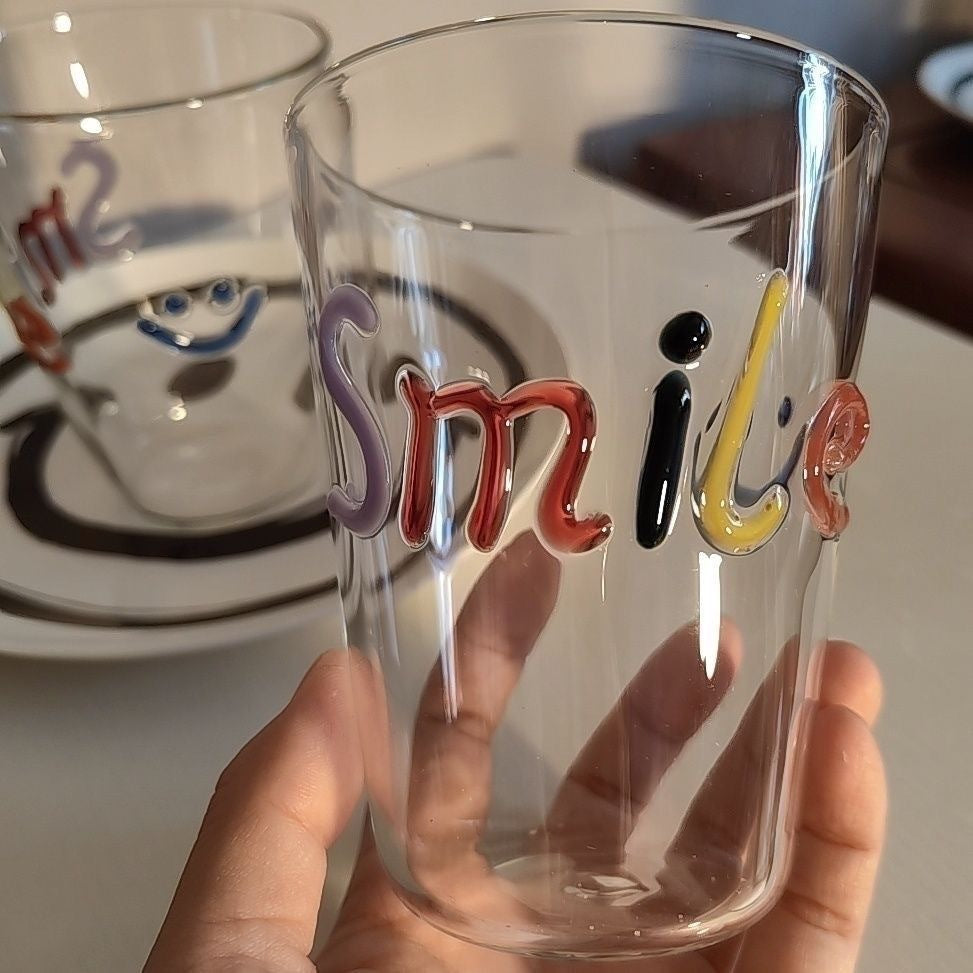 Relief 3D Home Breakfast High Borosilicate Glass Water Cup