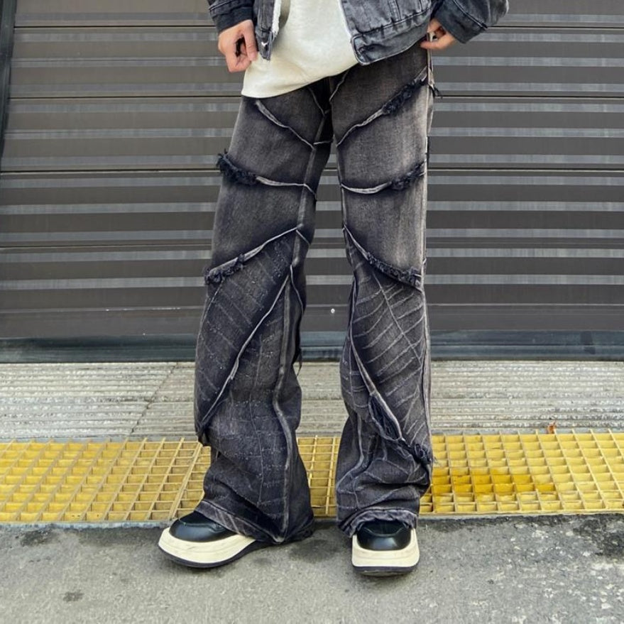 American High-Street RO-Style Heavy-Duty Destroyed Jeans For Men